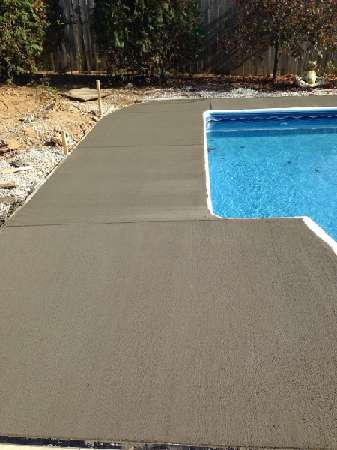 Concrete pool deck pour and finish